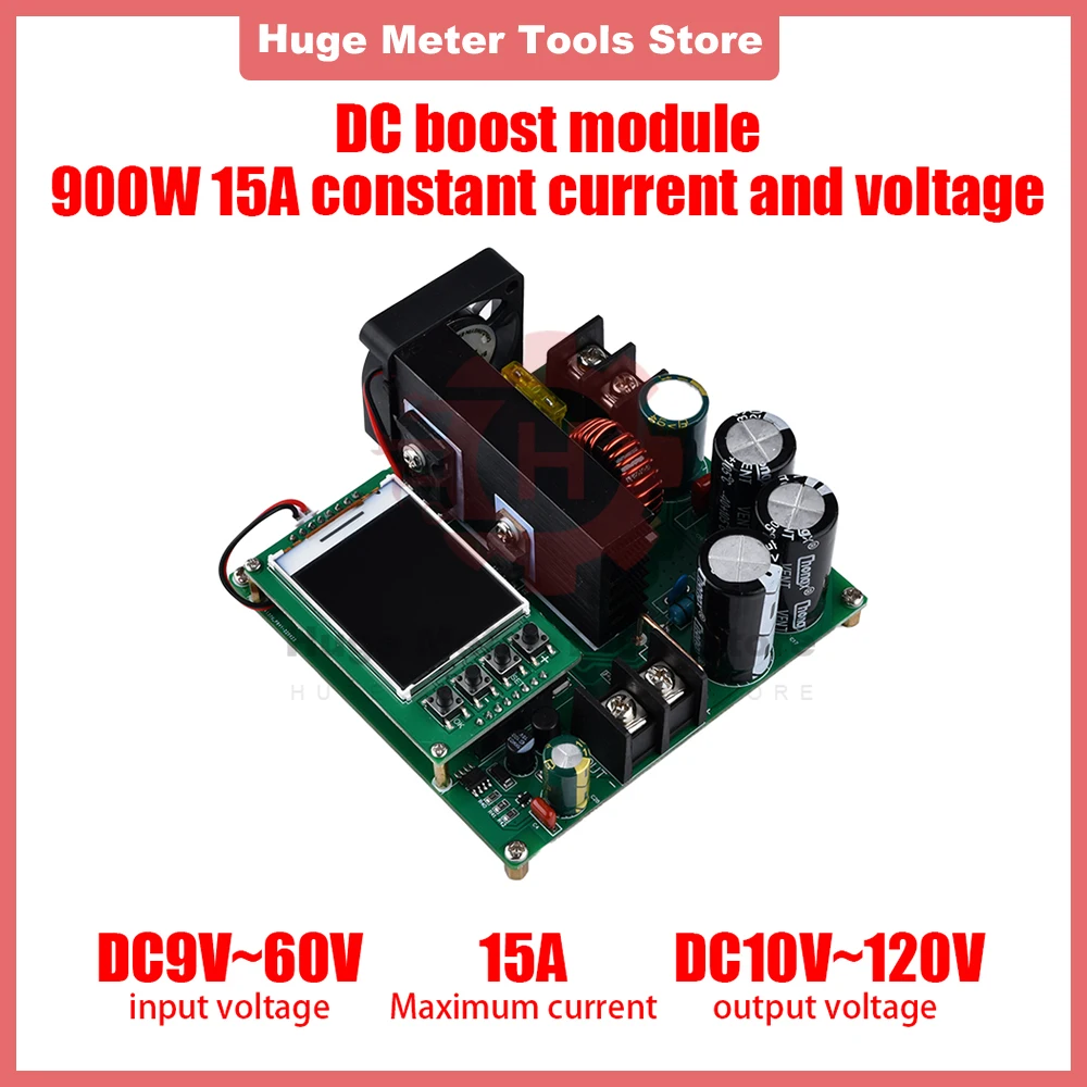 

DC-DC 9V ~ 60V to 10V ~ 120V ЖК-дисплей, повышающий преобразователь 900W 15A, Повышающий Модуль питания, постоянный ток, постоянное напряжение