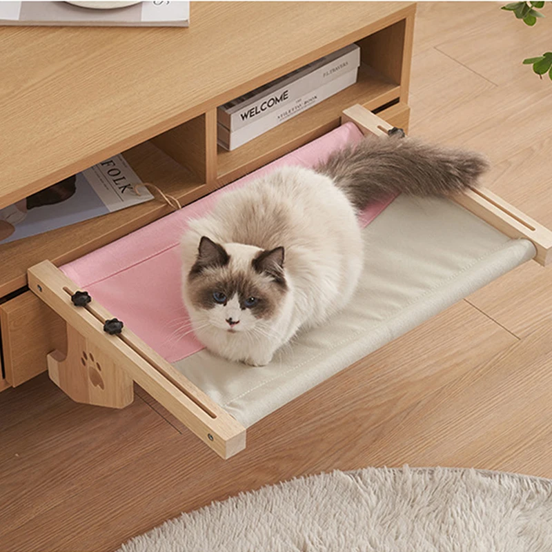 

Universal Cat Window Small Carpet Hanging Bed Easy Washable Wooden Assemb Hammock Hanging Bed For Pet Supplies