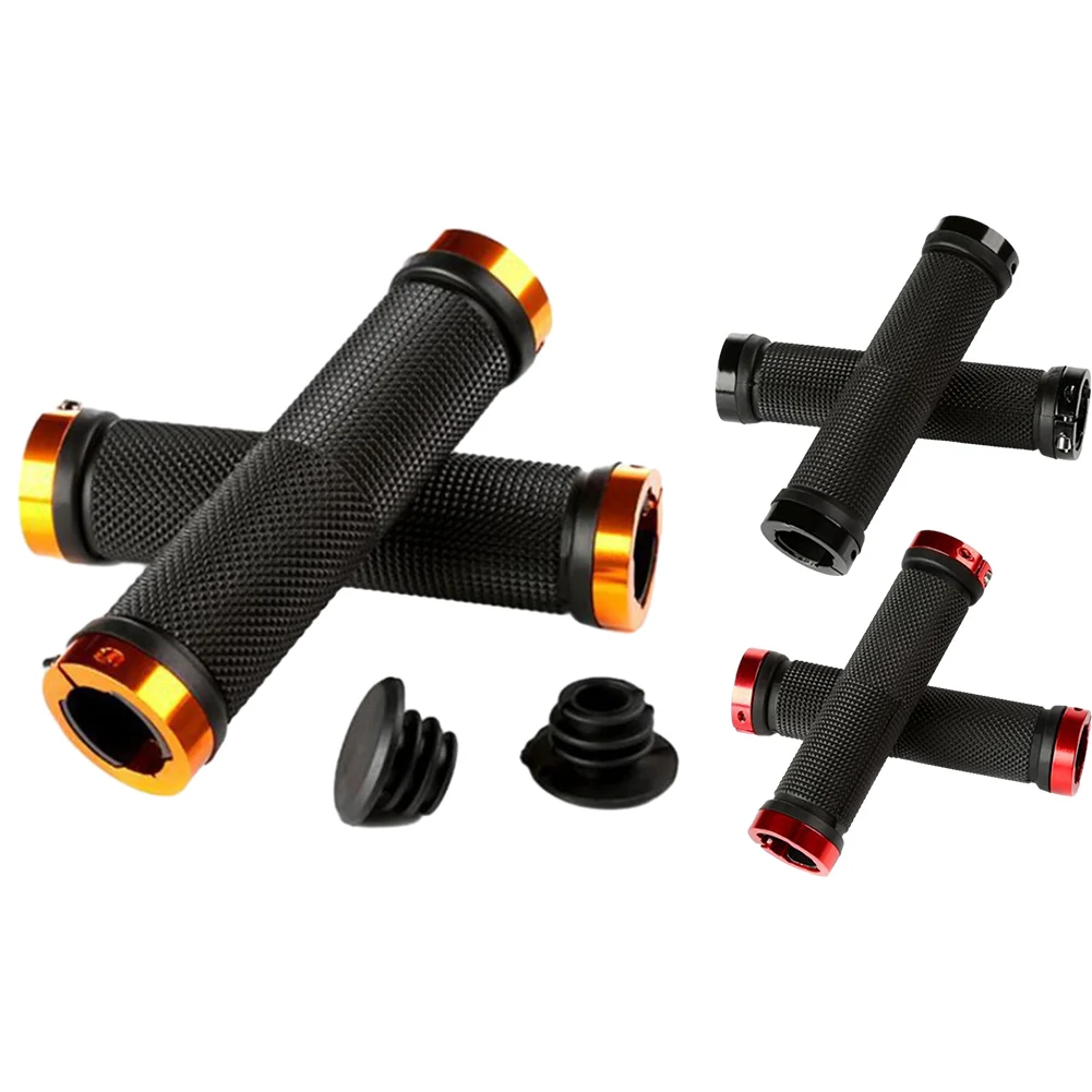 

A Pair Mountain Bike Bicycle Handle Set Bicycle Handle Grip Non-Slip Handle Set Aluminum Plastic Cycling Bike Accessories