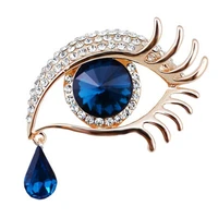 women girls vintage evil eye angle tear brooch wedding party hijab scarf pin up feminino clothing jewelry accessories