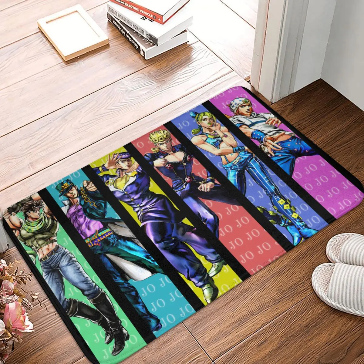 

JoJo's Bizarre Adventure Non-slip Doormat Bath Mat Anime Team Hallway Carpet Welcome Rug Home Decor