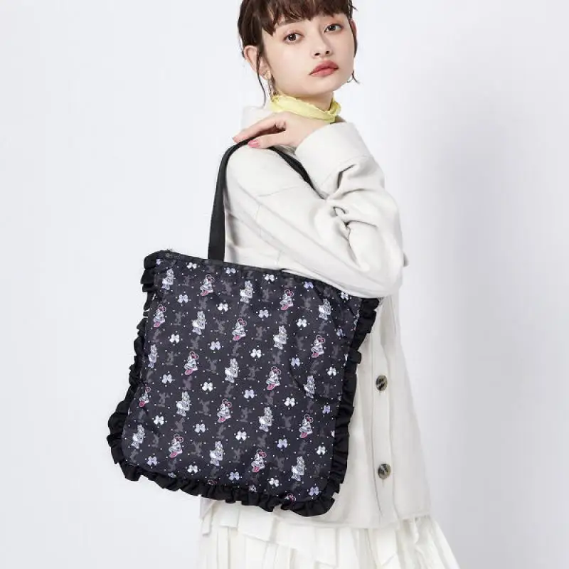 

Cartoon Lesportsac Kawaii Women Fashion Casual Print Lace Cosmetic Bag Shoulder Handbag Diagonal Tote Bag Storage Bag Gift G885