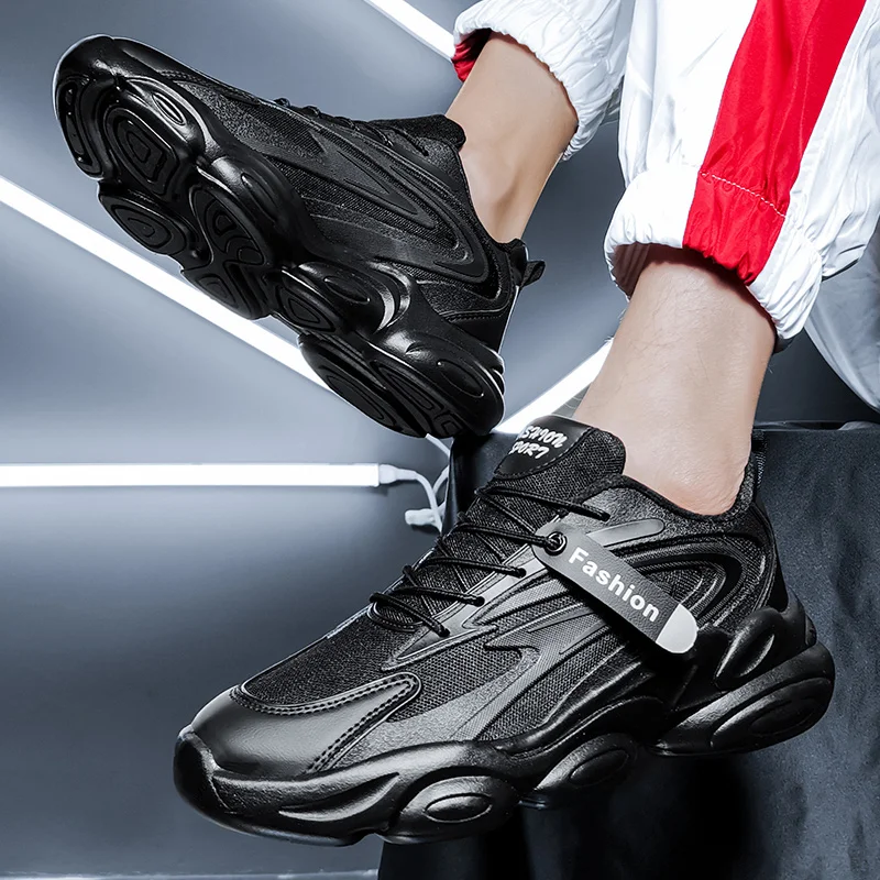 

Кроссовки ZOKI мужские сетчатые износостойкие, Вулканизированная подошва, на шнуровке, удобная повседневная обувь, осень, 2022