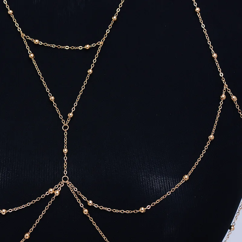 Металлическая Женская цепочка для тела сексуальный стиль ажурное бикини женское