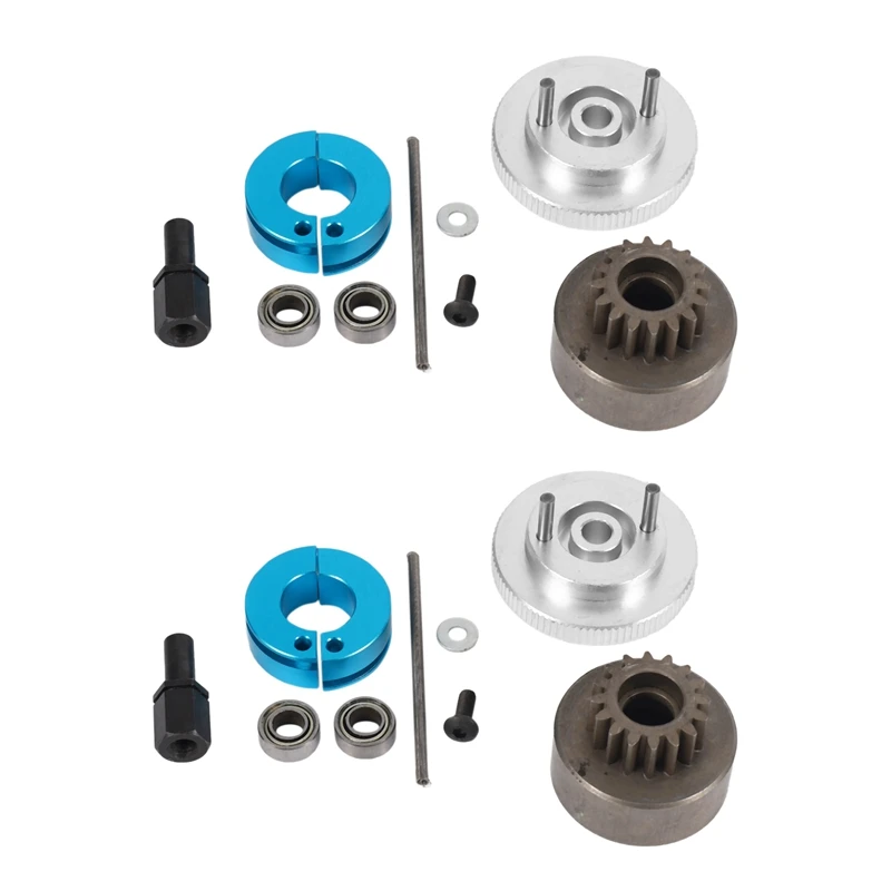 2X RC 14T Clutch Bell + Shoes With Spring +Flywheel Assembly Kit Set For Redcat Volcano S30 SH-18 VX-18-Drop Ship