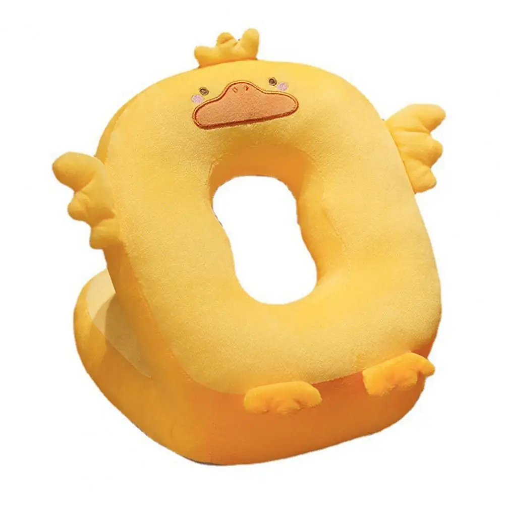 

Nap Cushion Fashion Comfortable Touch Hidden Zipper Penguin Pattern Plush Nap Pillow Head Cushion Daily Use