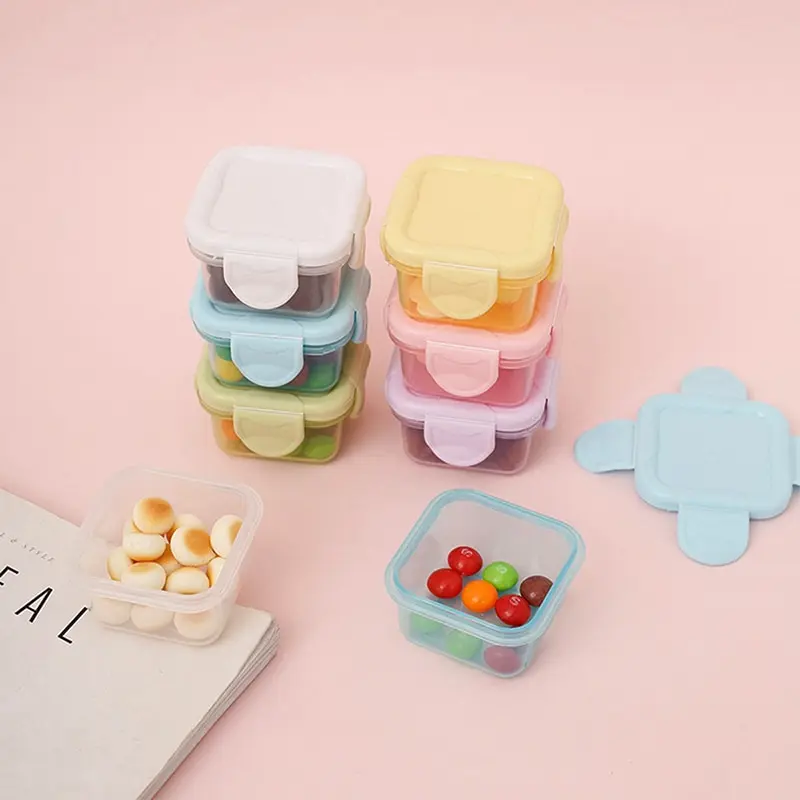 

1PC Mini Storage Box Lunch Box Fresh Box Portable Food Packaging Anti-smell Box Can Be Refrigerated Heating Sealed Box