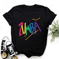 women zumba dance hip hop t shirts harajuk graphic print tees tops summer fashion short sleeve t shirt girl drop ship