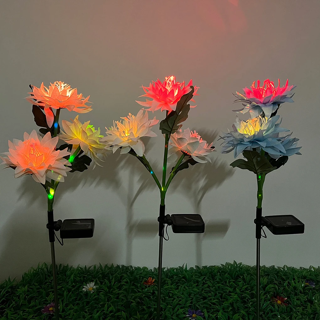 Фонарь Далия пиона на солнечной батарее фонарь для газона двора наружной