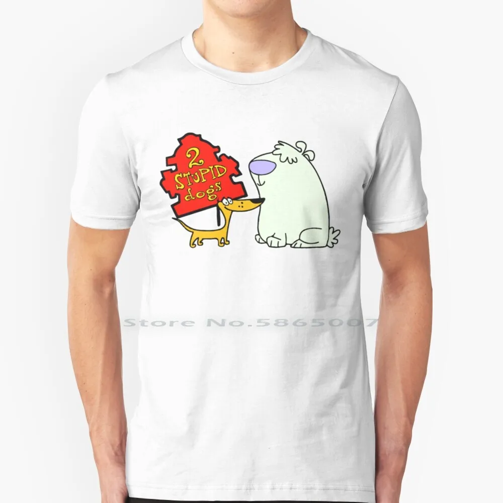 Футболка с 2 бешеными собаками 100% хлопок Бешеные собаки две Мультяшные милые дети