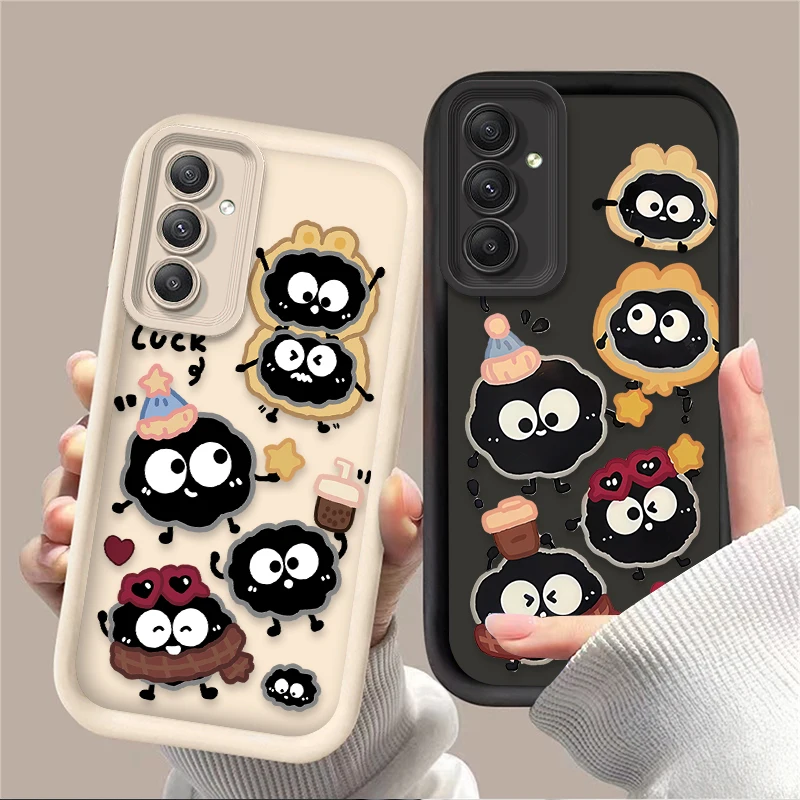 Чехол Cartoon Lovely Big Eye Eggette для Samsung Galaxy S25 S24 S23 Ultra S22 S21 Plus FE 5G A54 A34 A14 A73 A53 A33 Чехлы
