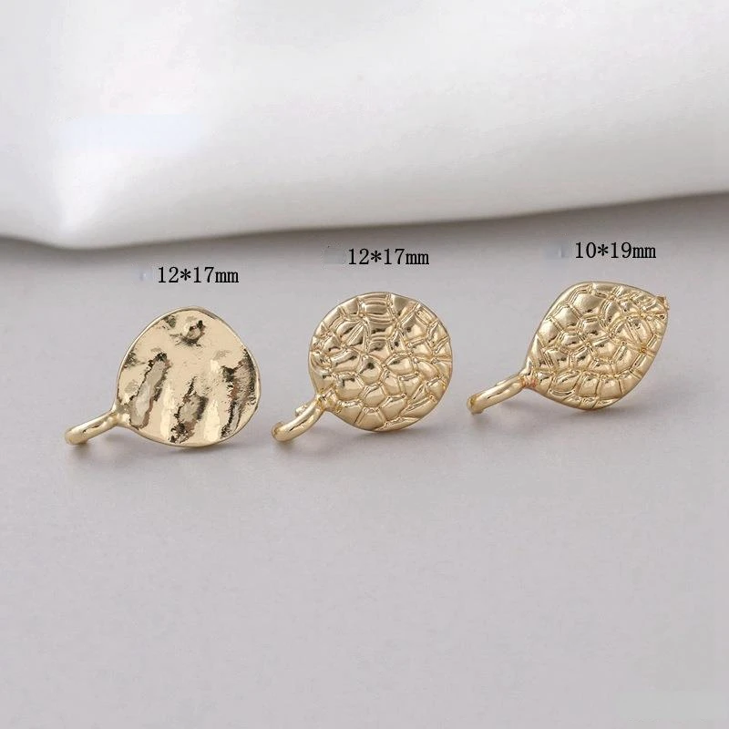 1 Pair 925 Sterling Silver Ear Needle Irregular Smooth Color Retaining Alloy Earring Pendant For DIY Earring Jewelry Accessories
