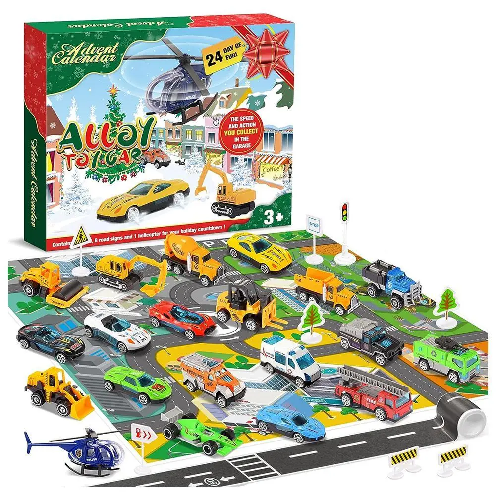 

Christmas Advent Calendar 2023 Perfect Holiday Gift With Alloy Construction Engineering Vehicle Toy Sets Xmas For Kids Boy