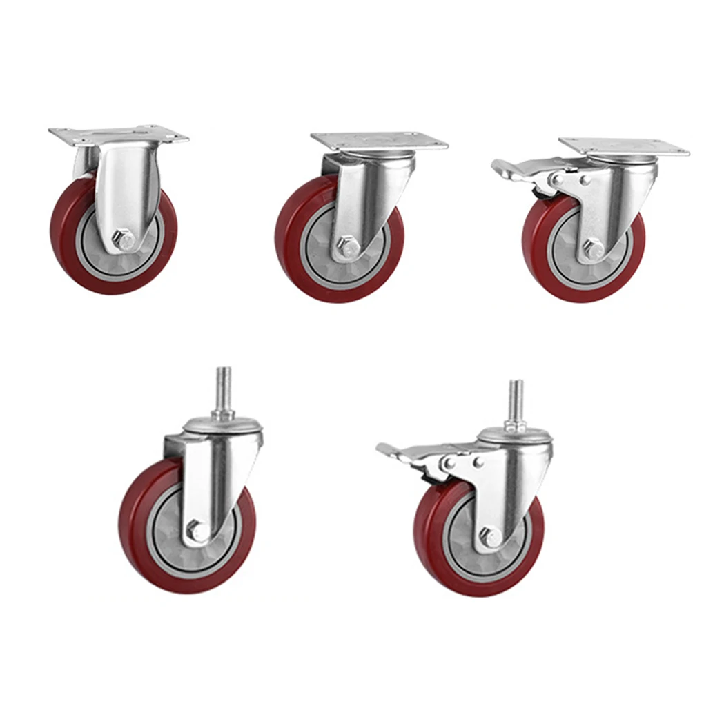 

Caster Wheels Universal Heavy-Duty Wheel Roller Swivel Anti-Winding Brake