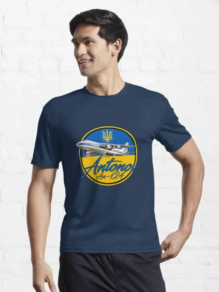 Футболка с флагом Украины Антонов AN-124 Cargo Jet Plane новая летняя повседневная мужская