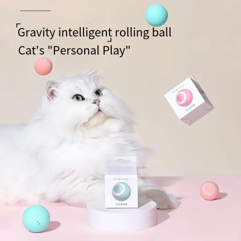 

Pet Products Intelligent Teasing Cat Ball Molars Bite-resistant Relieving Boredom Automatic Teasing Cat Interactive Pet Toys