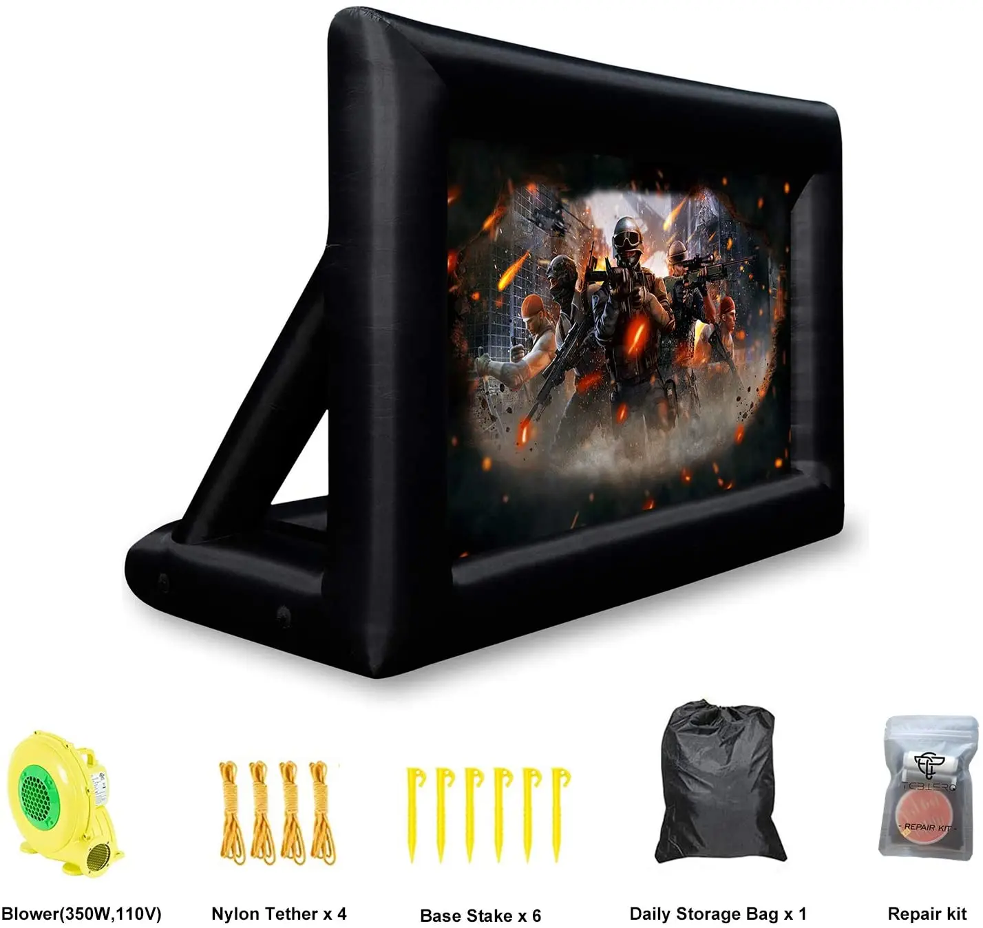 Портативное наружное кинооборудование надувной экран для фильмов большой