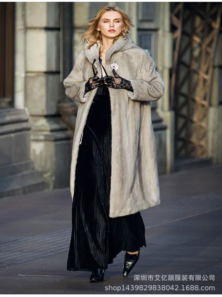 Women's real mink fur coat Women's mink fur coat Genuine long fur coat Ladies winter oversized 6xl 5xl 7xl natura fur coat