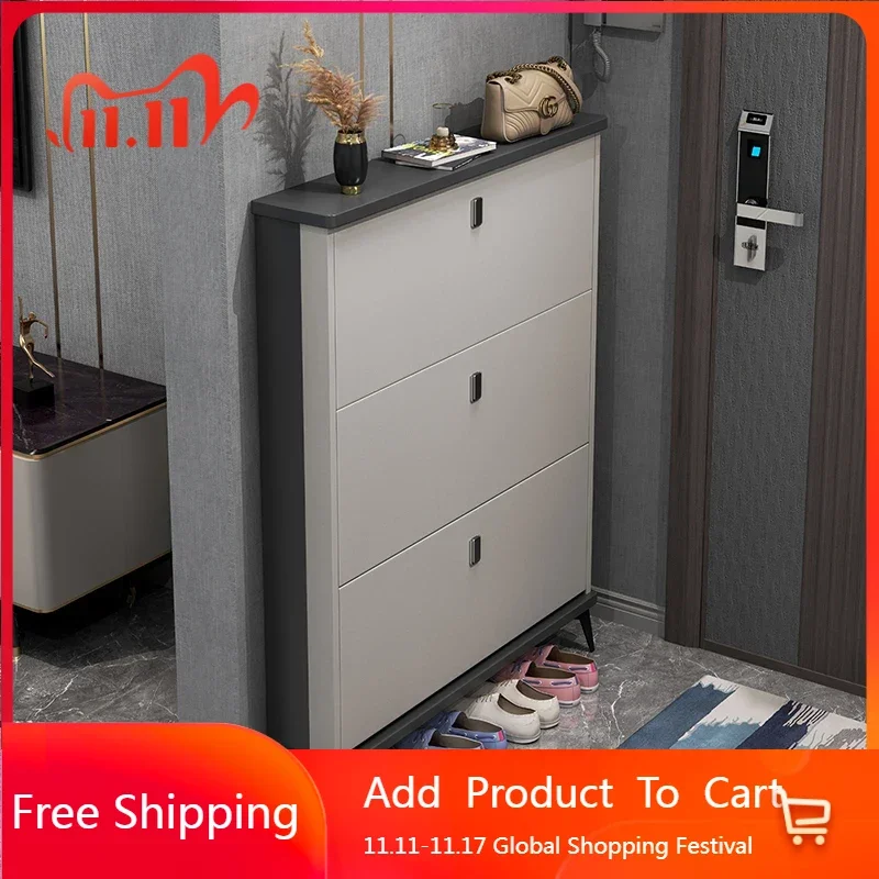 

Ultra Thin Storage Shoe Cabinet Rack Shelf Closet Foldable Shoe Cabinet Shelves Box Meuble Chaussures Furniture Living Room47