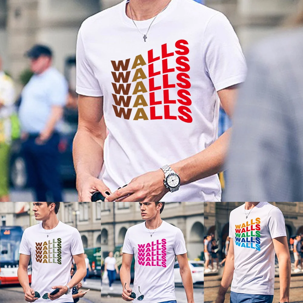 

Summer T-shirts Men O-neck Tees Casual Short Sleeve Harajuku Print Anime Fashion Kpop White Male Clothes Tops Breathable T Shirt