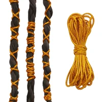 1mpiece 5pcs gold silver color non elastic cord dreadlock braiding hair styling shimmer stretchable african braided accessories