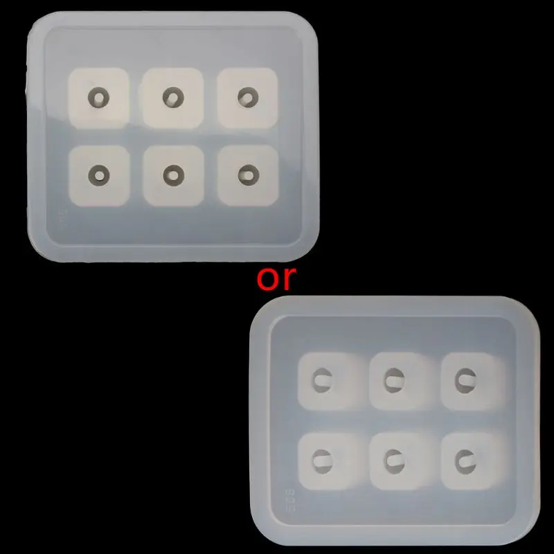 

Jewelry Silicone Round Square Oval Shape Bead Mold Resin DIY Bracelet Craft Tool L21E