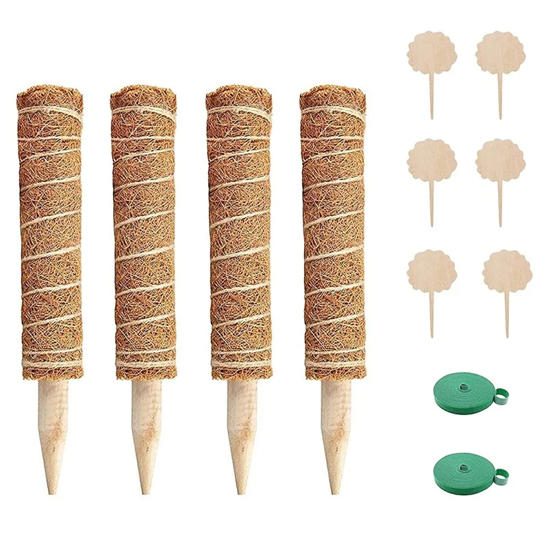 

Hot Sale Moss Poles For Climbing Plants With Wooden Plant Tags Stackable Moss Stick For Plants Climbing To Grow Upwards