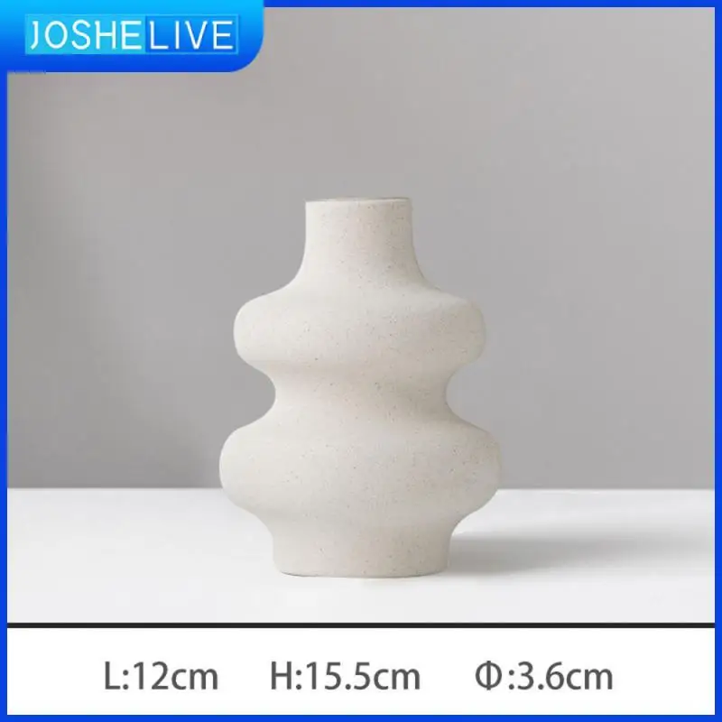 

Декоративные вазы в скандинавском стиле, пасторальные вазы, современное искусство, простой керамический декор, керамическая ваза, украшение для гостиной и дома