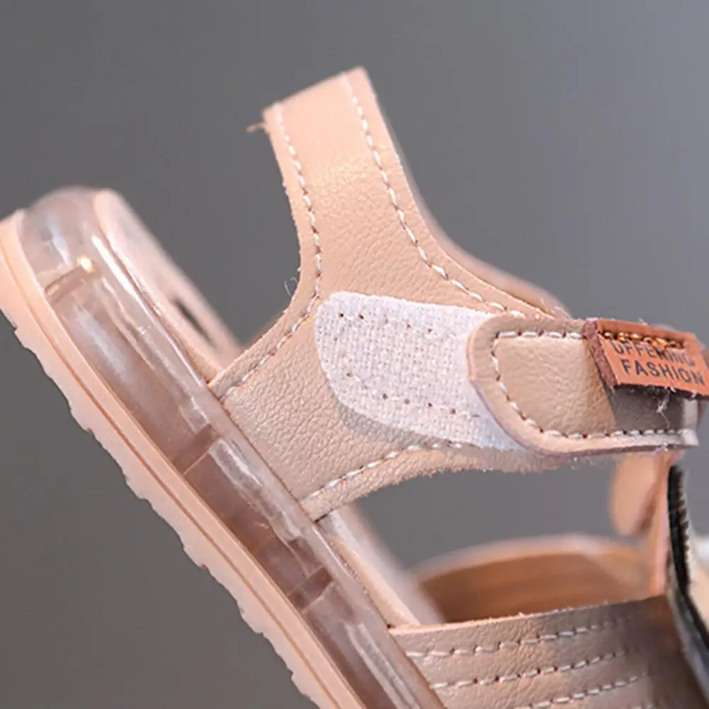 

Faux Leather 1Pair Practical Head Wrap Toddler Sandals Anti-slip Summer Kids Shoes No Stuffiness for Children