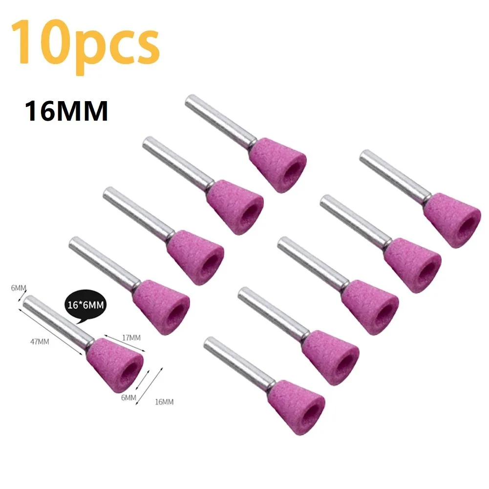 

Rotary Tools Grinding Head 14/16mm Head 6mm Shank Abrasive Mounted Stone