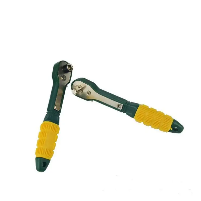 

2023 Household Hand Tools Wrench Yellow Green Mini Quick Ratchet Wrench 1/4 Screwdriver Bit 6.35 Quick Simple Socket Wrench