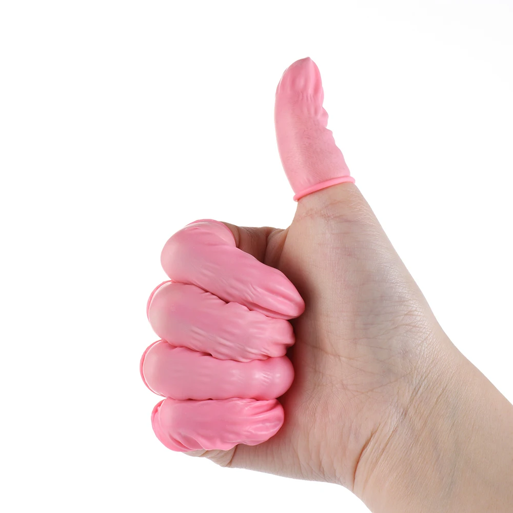 

Одноразовые напальчники из натурального каучука, Нескользящие антистатические латексные напальчники для пальцев, защитные перчатки для пальцев, инструмент для дизайна ногтей, 100 шт.