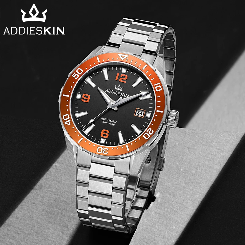 Роскошные мужские часы AddiesKin 40 мм K009 Janpan 9015 с сапфировым стеклом, водонепроницаемые до 200 м, с суперлюминесцентным покрытием BGW9, автоматические механические часы (art.: 3920d8ef84cf2) - 3920d8ef84cf2