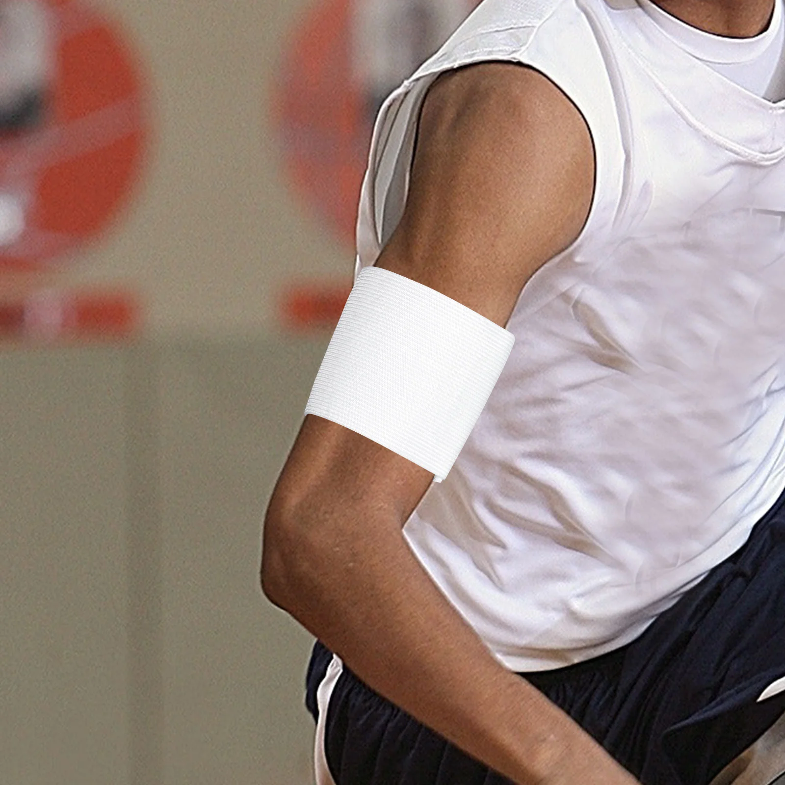 4 шт. белая повязка на руку футбольная траурная многоцелевая для командных видов