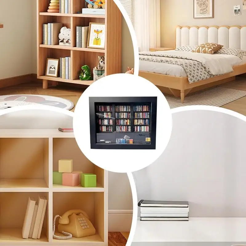 Маленькая книжная полка деревянный карманный книжный шкаф ручной работы