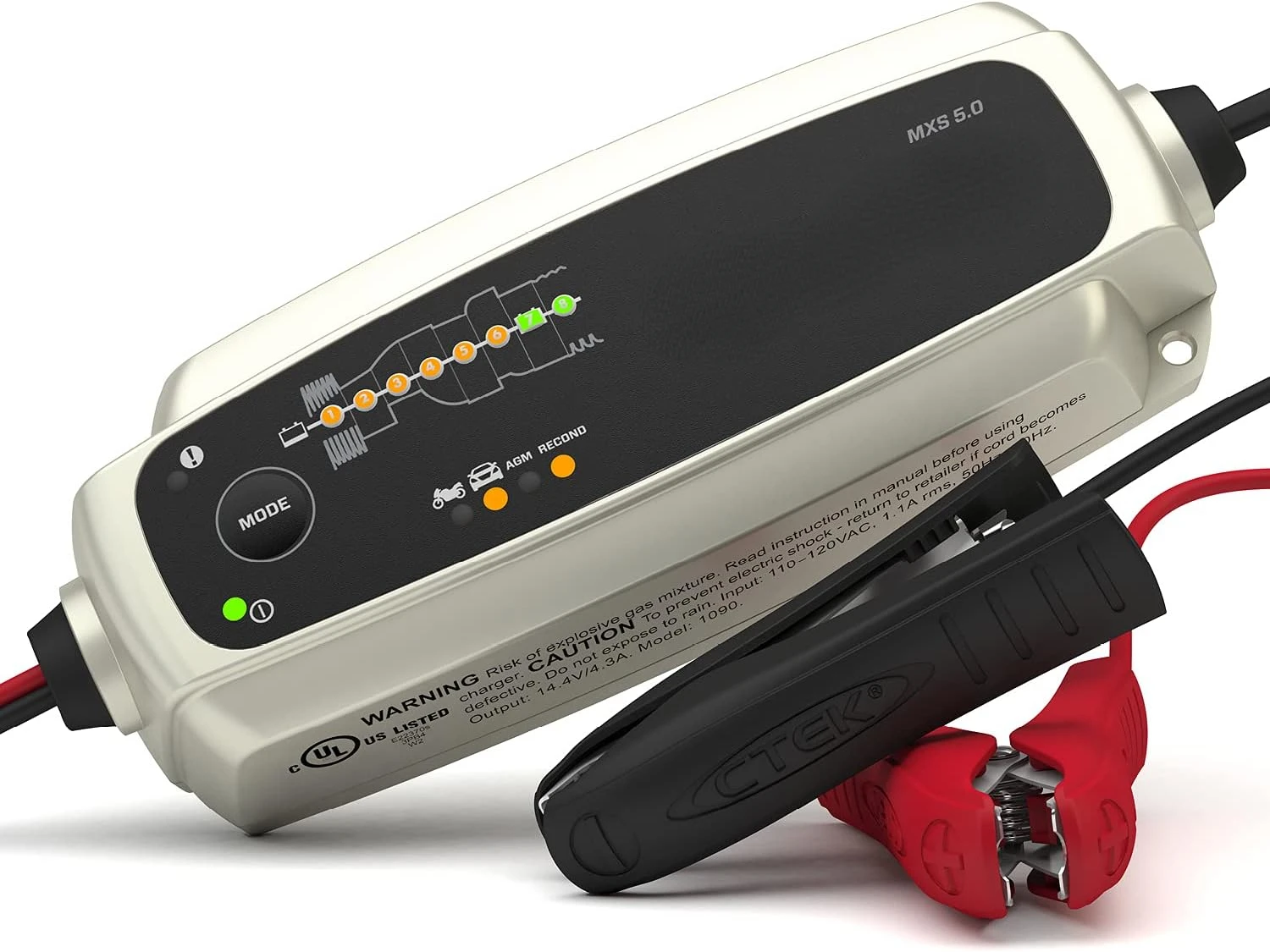 

- 40-206 MXS 5.0 Fully Automatic 4.3 amp Battery Charger and Maintainer 12V