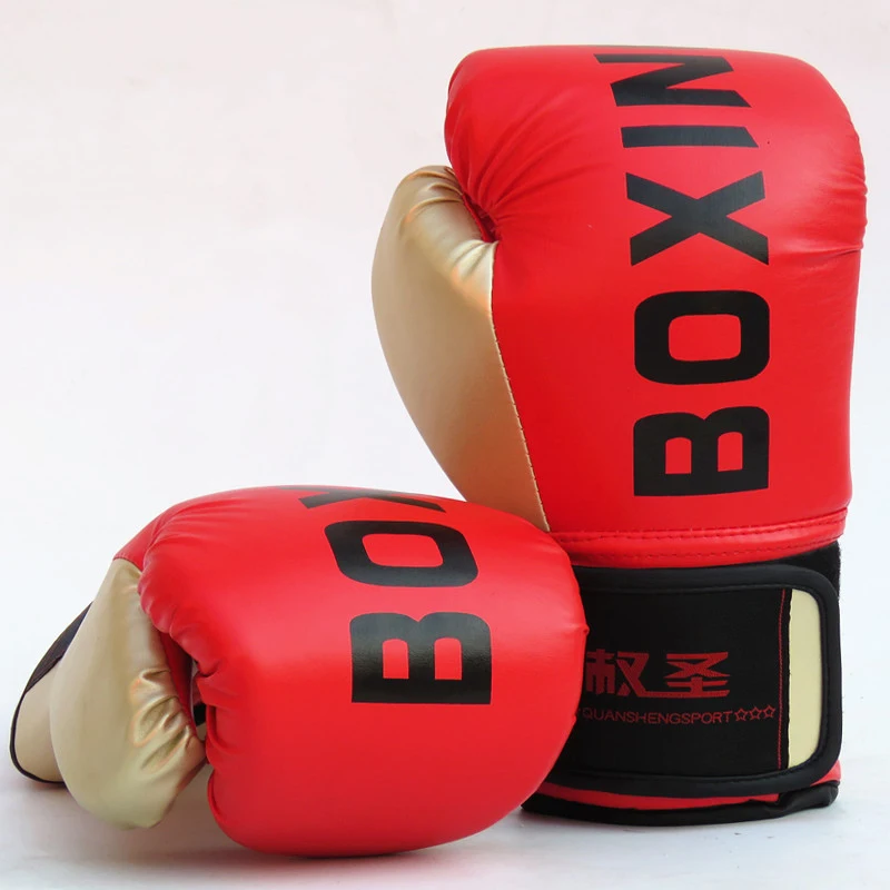 Men's Boxing Gloves For Men Women PU Karate Muay Thai Guantes  Free Fight MMA Sanda Training Adults Kids Equipment