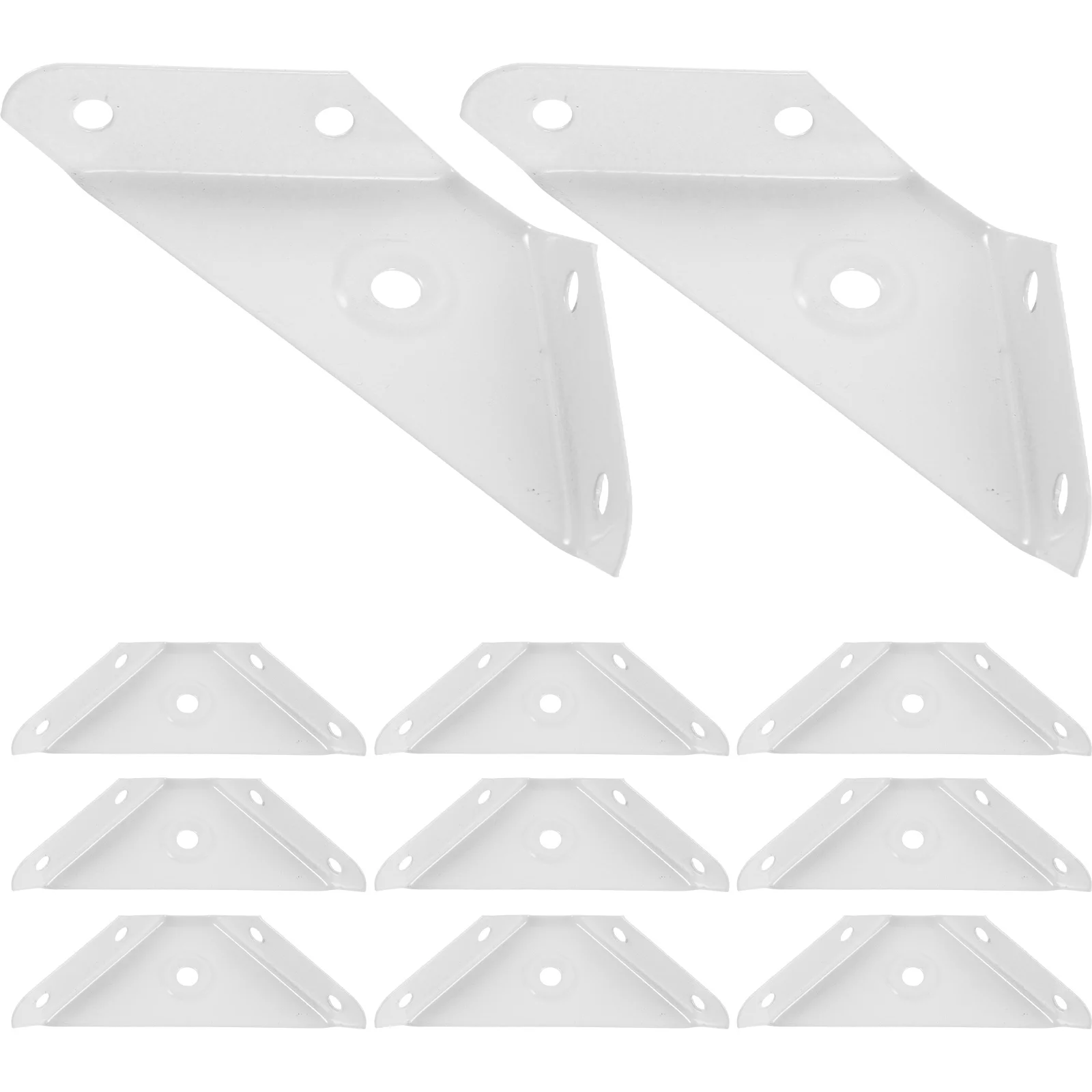 

12 Pcs Cabinet Corner Brace White Shelf Brackets Braces Wood Hardware Accessories Shelves Steel Angle