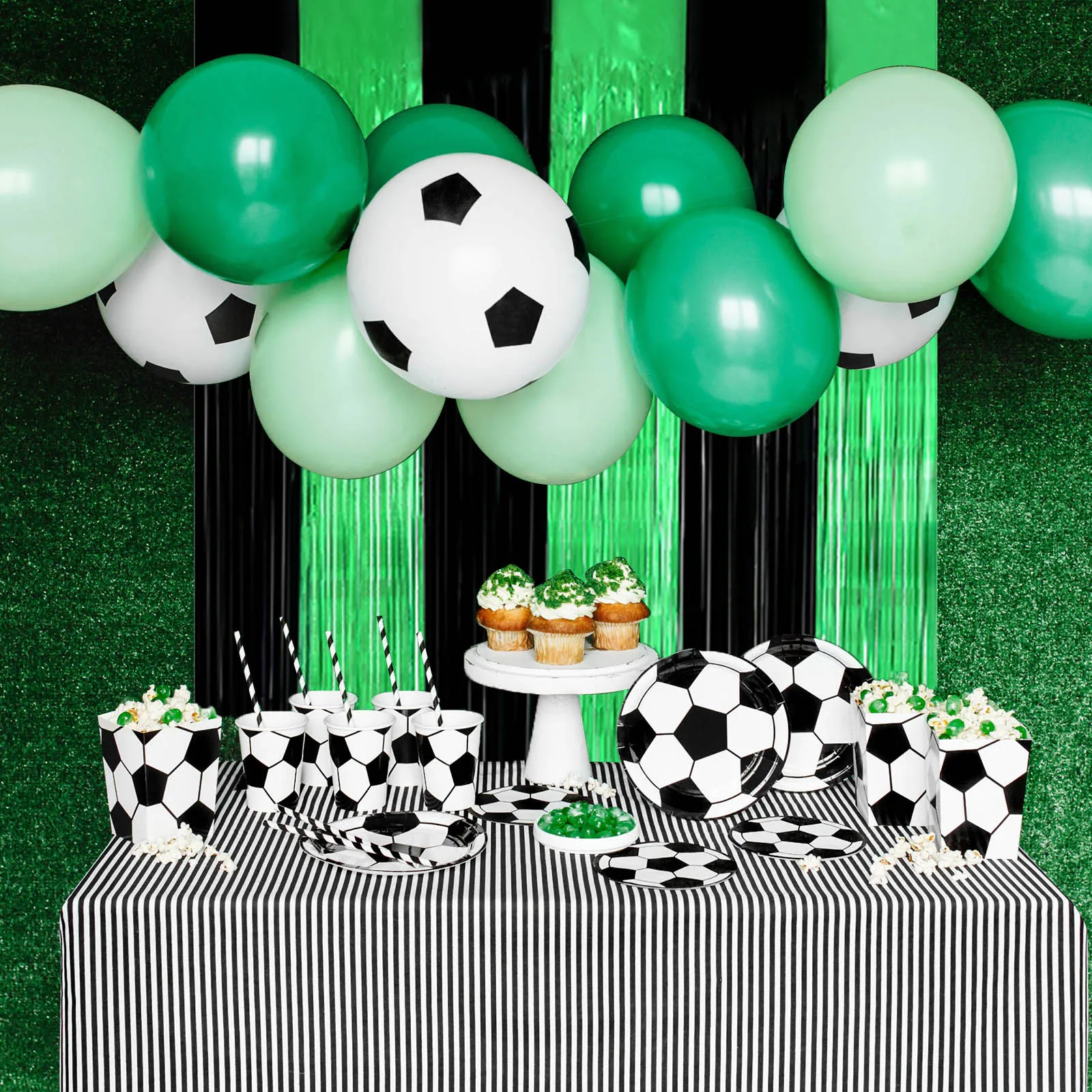 

Black And Green Patchwork Rain Curtain Irish Day Green Party Decorations Holiday Party Decoration Venue Background Decoration