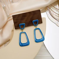2021 acrylic earrings for women retro style resin oval square geometric earrings bohemian fashion jewelry gift new popular
