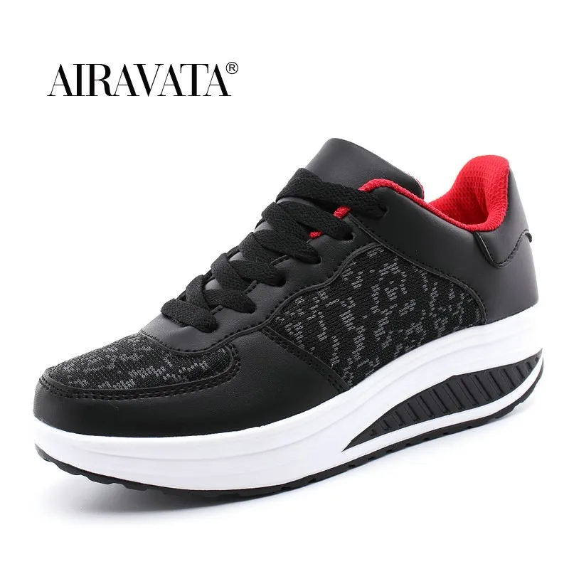 

Women Fashion Breathable Pu Shake Shoes Casual Platform Fitness Shoes Jogging Walking Sneakers