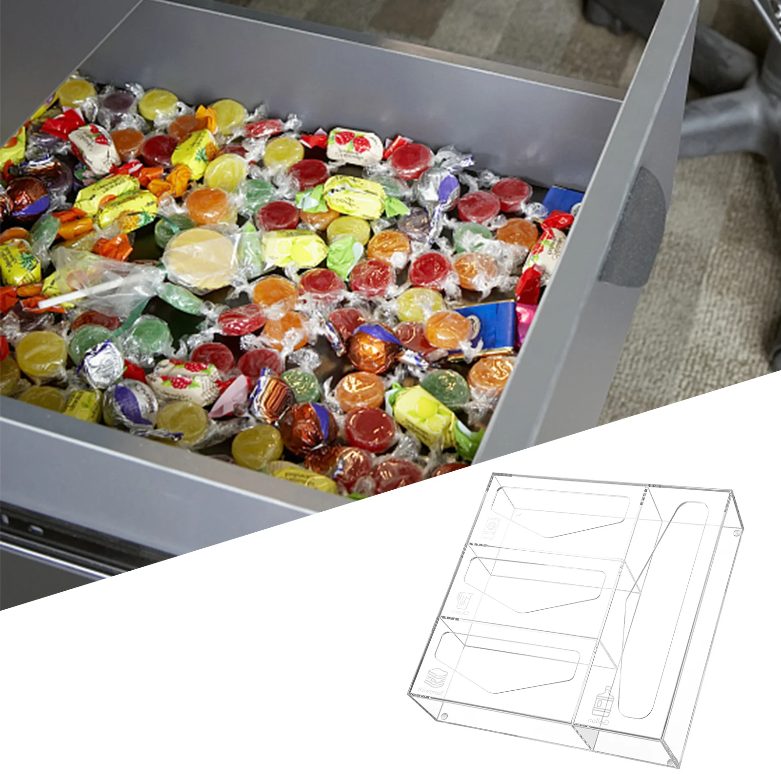 

Сумка-Органайзер на молнии, сумка-Органайзер, акриловая сумка для хранения продуктов, органайзер, диспенсер для хранения для кухонного ящик...