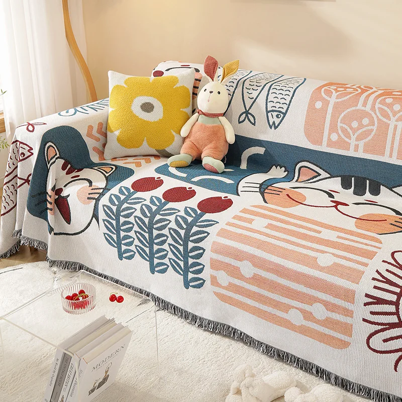 

BESTPRO Plaid Blanket for Beds Sofa Bohemian Sofa Blaneket Bed Decorative Boho Sofa Cover Throw Blanket Picnic with Tassel