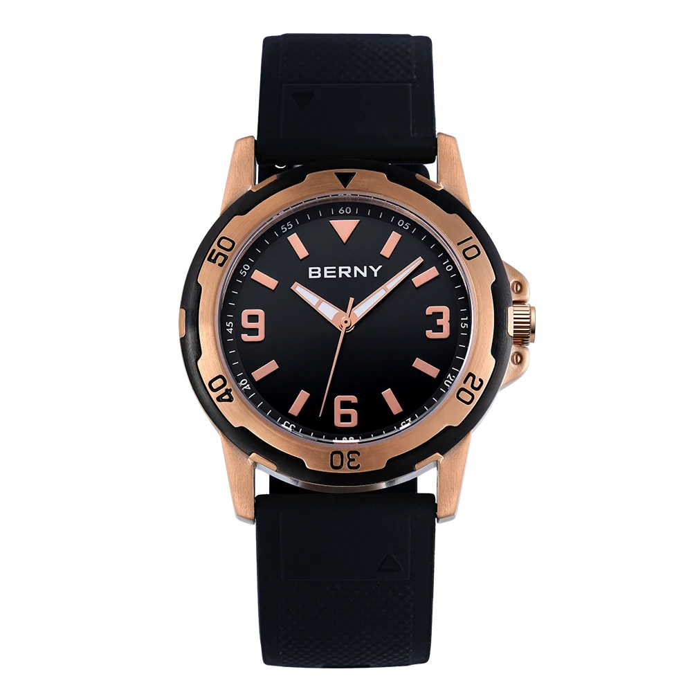Bronze Watch for Men Seiko Japan Movement Quartz Wristwatch Top Quality Luxury Fashion Luminous Retro Sport Watch Men Waterproof