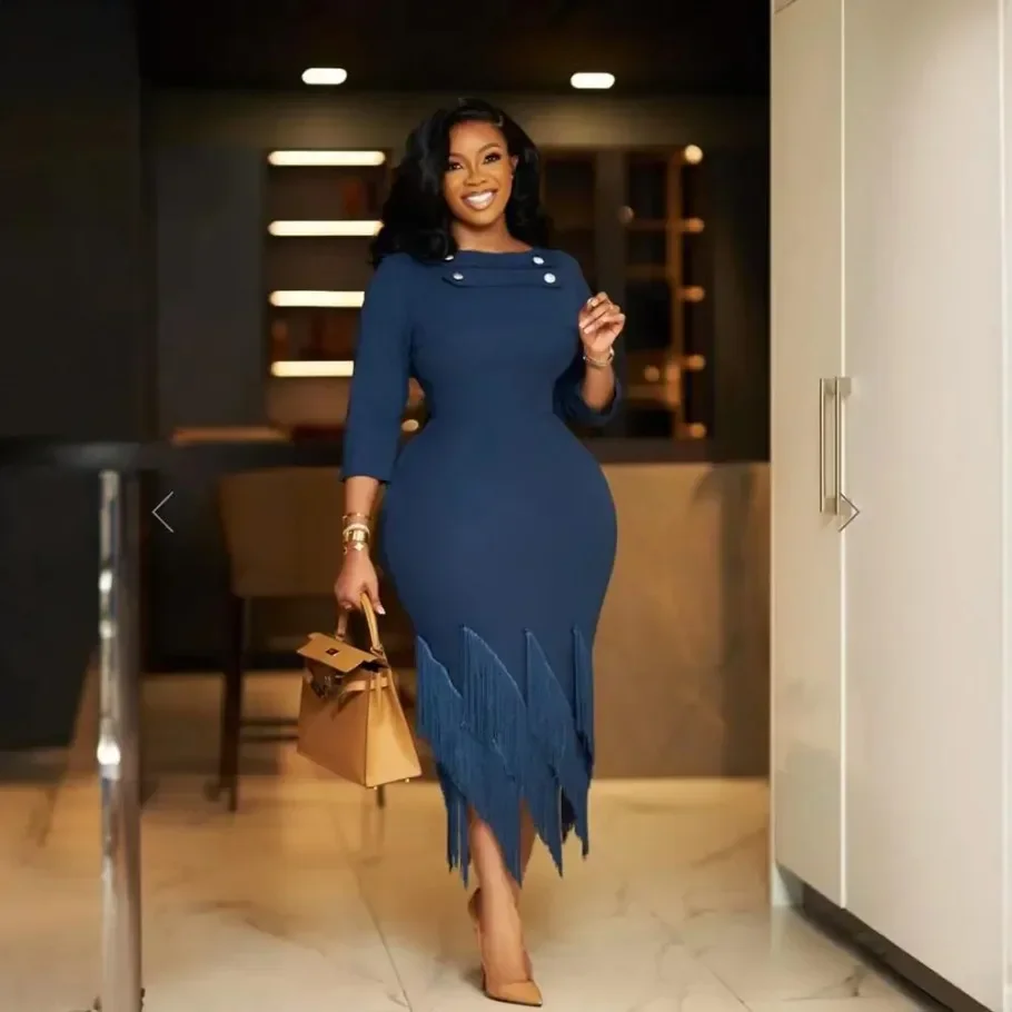 Модная женская одежда из Турции африканские вечерние платья с кисточками