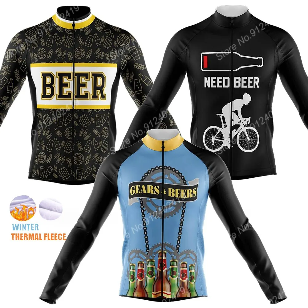 

Зима 2022, Джерси Maillot Beer Lover с длинным рукавом, мужская одежда в стиле ретро, рубашки для гоночного и дорожного велосипеда, велосипедные топы, ф...