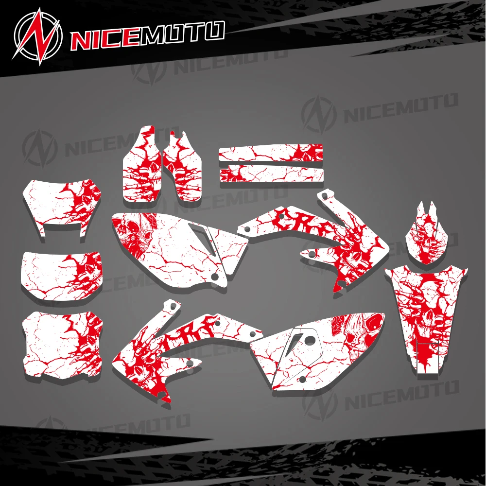 Мотоциклетная команда Графический фон Наклейка Стикер комплект для Honda CRF450X 2005-2016