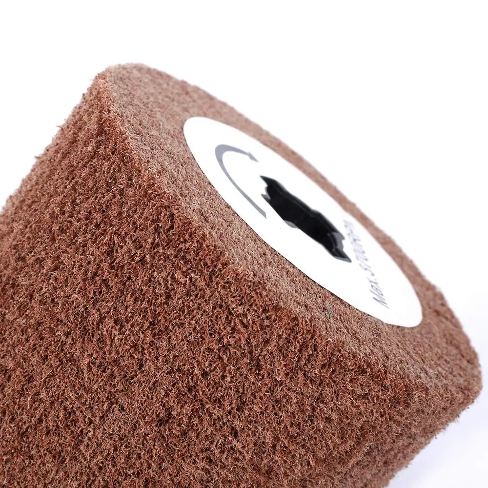 4PCS 4 Inch Non-Woven Abrasive Flap Wheel Wire Drawing Polishing Burnishing for Paint Rust and Removal Bare Metal Surface |