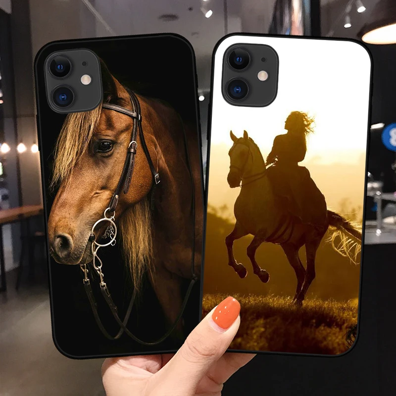 Чехол для телефона с рисунком Лошади животных IPhone 11 12 13 Pro Max X XS XR 7 8 Plus 6S SE20 13Mini