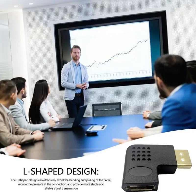 Адаптер Displayport конвертер DP переходник разъем L-образный адаптер для HD монитора